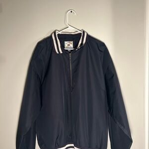 Cutter & Buck Navy Bomber Jacket with White Accents